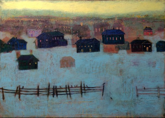 Vanishing Village from Olkon Island, Lake Baikal - 70x50 cm