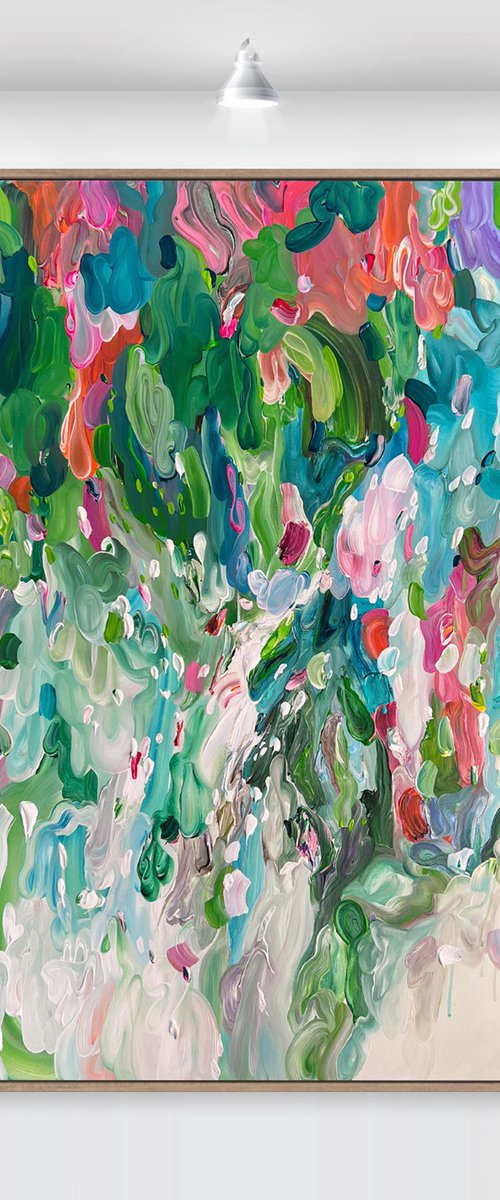 ‘Nemus imber' - 40x40" FRAMED by Tatiana Georgieva