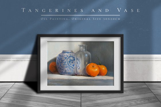 Tangerines and a Vase