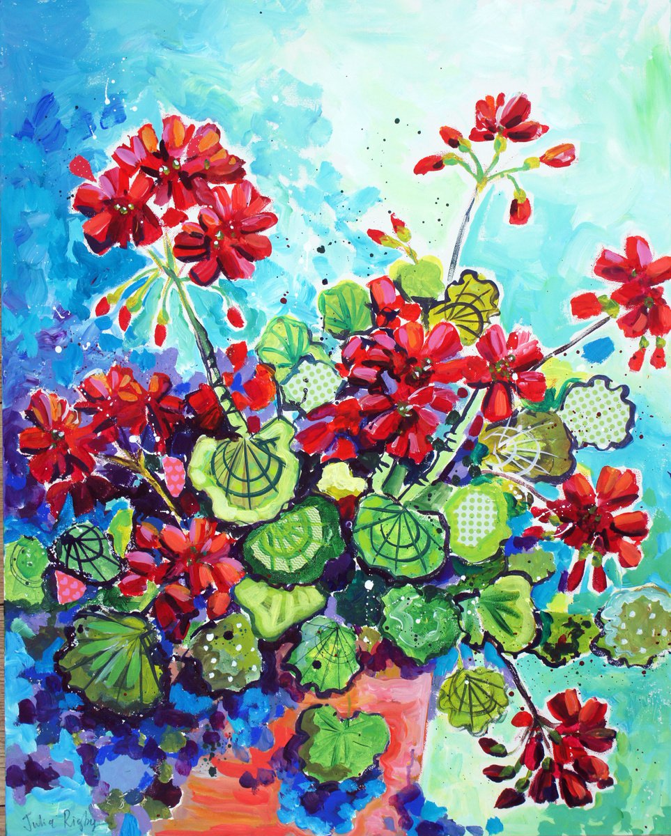 Red Geranium by Julia Rigby