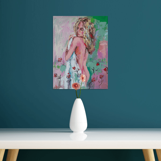 Spring Splendor - Figurative Painting on Canvas