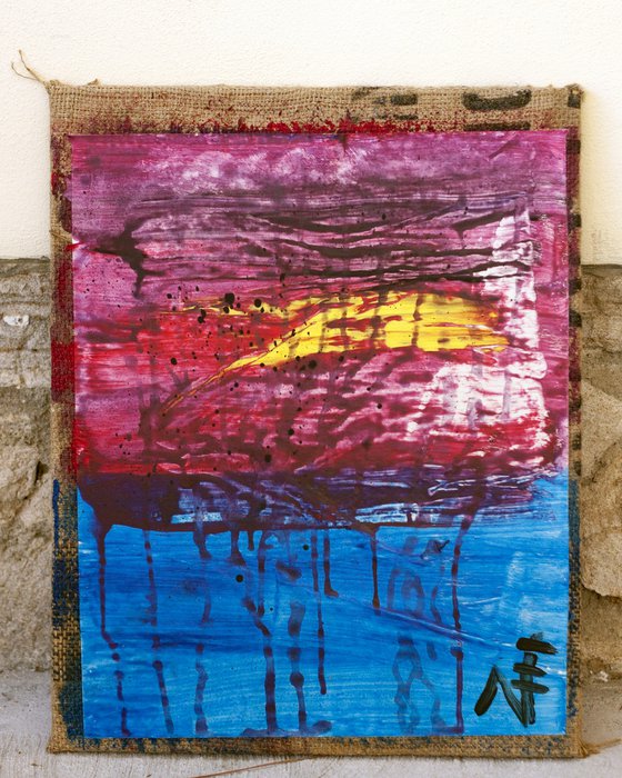 Recycled Art - Thunderstorm over sea II