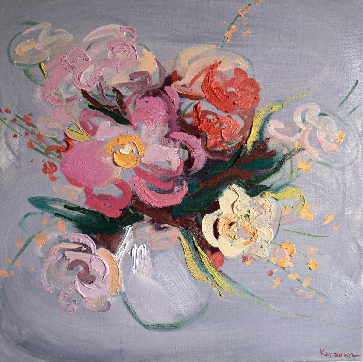Vase of flowers by Nataliia Karavan