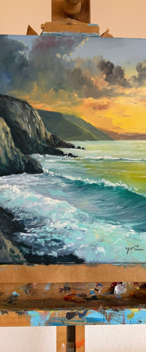Golden Dusk at Sea by Alen Grbic