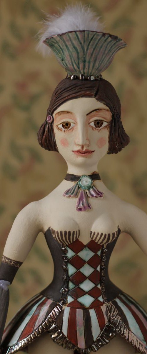 From the Cabaret girls, Art Deco Varieté Girl. Wall sculpture by Elya Yalonetski by Elya Yalonetski