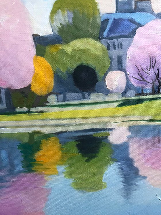 Spring Blossom by the Lake