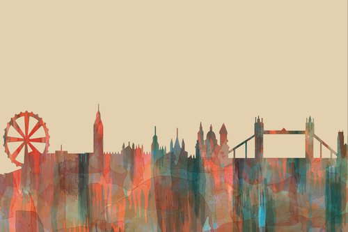 London, England Skyline - Navaho by Marlene Watson