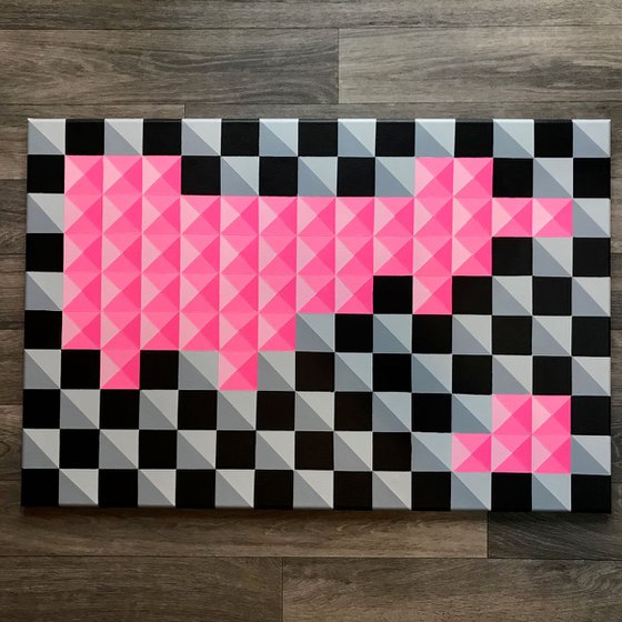 Original Geometric Canvas Painting