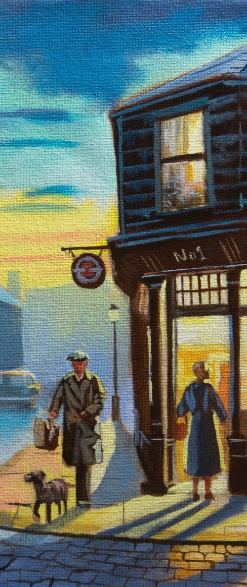 Evening by the Corner Shop by Gordon Bruce