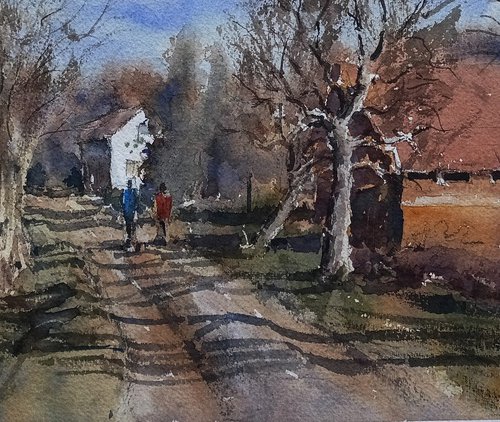 The road through Božići by Zoran Radonjic