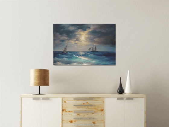 luminous night(60x90cm, oil painting)