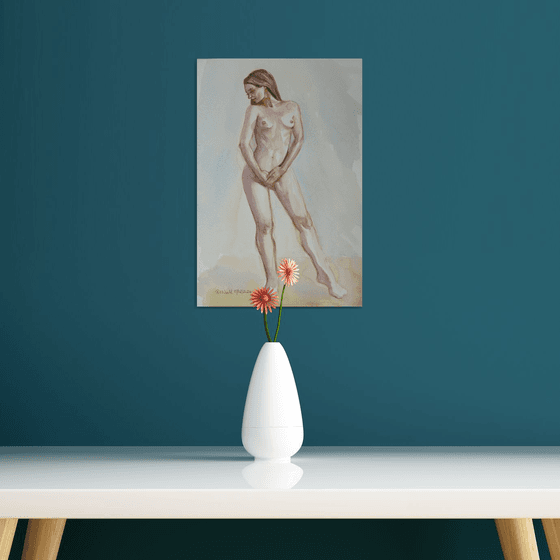 Standing female nude