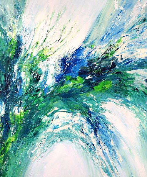 Green And Blue Imagination XXL 1 by Peter Nottrott