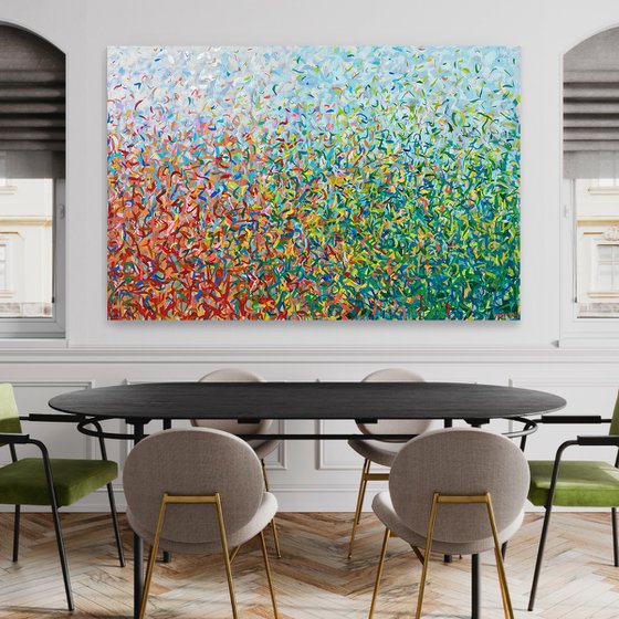 Sydney Pollen Dance 152 x 101cm acrylic on canvas