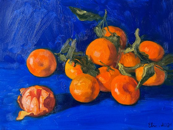 Still life with tangerines