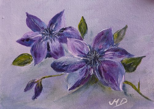 Purple Blooms by Margaret Denholm