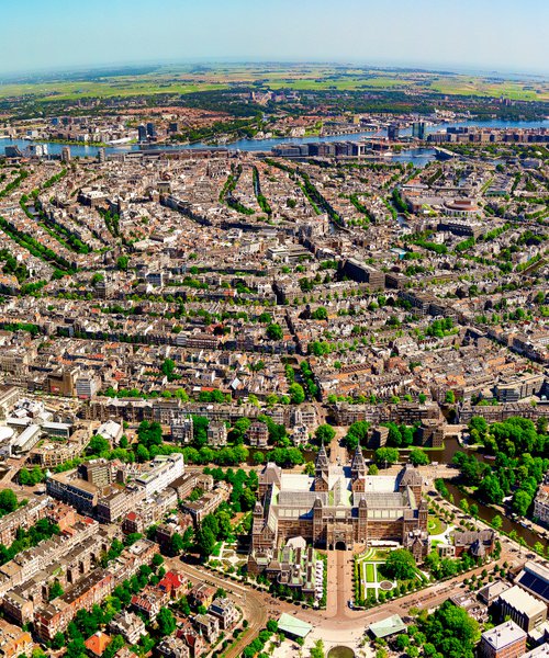 Amsterdam in Panorama from the Sky by Robbert Frank Hagens