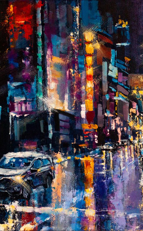 Night city lights by Aleksandr Neliubin