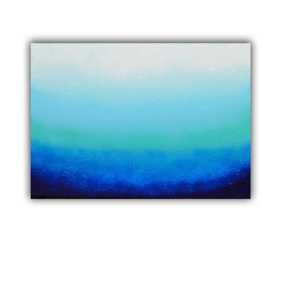 Organic Landscape Acrylic Painting By Soos Tiberiu, 85 X 61", Tranquil Xxi, Original Artwork