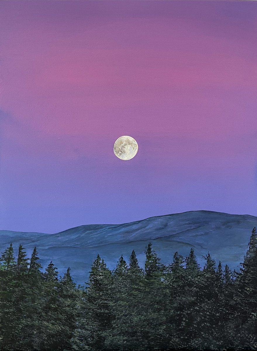 Photorealistic Landscape Acrylic Painting By Victoria Obolensky, 12 X 16", Dream Chaser, Original Artwork