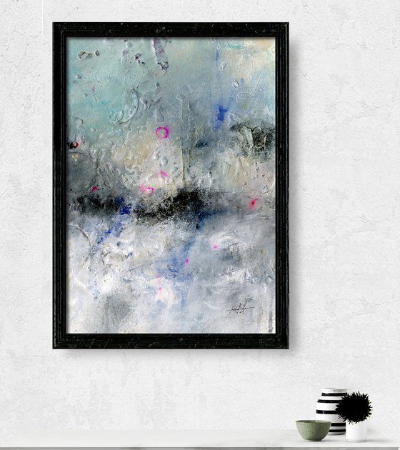 New World Symphony - Framed Textural Abstract Painting by Kathy Morton Stanion
