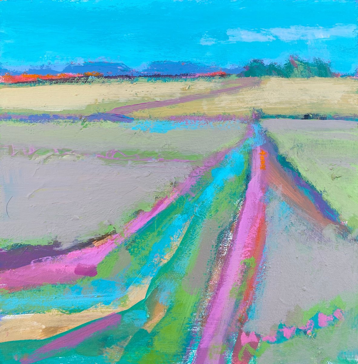  Skylark Fields By Chrissie Havers, 13 X 13, Artwork For Sale On Artfinder