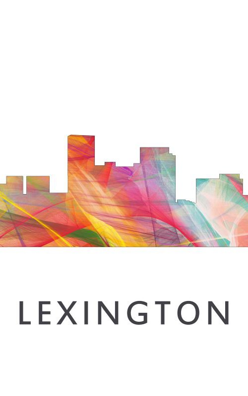 Lexington Kentucky Skyline WB1 by Marlene Watson