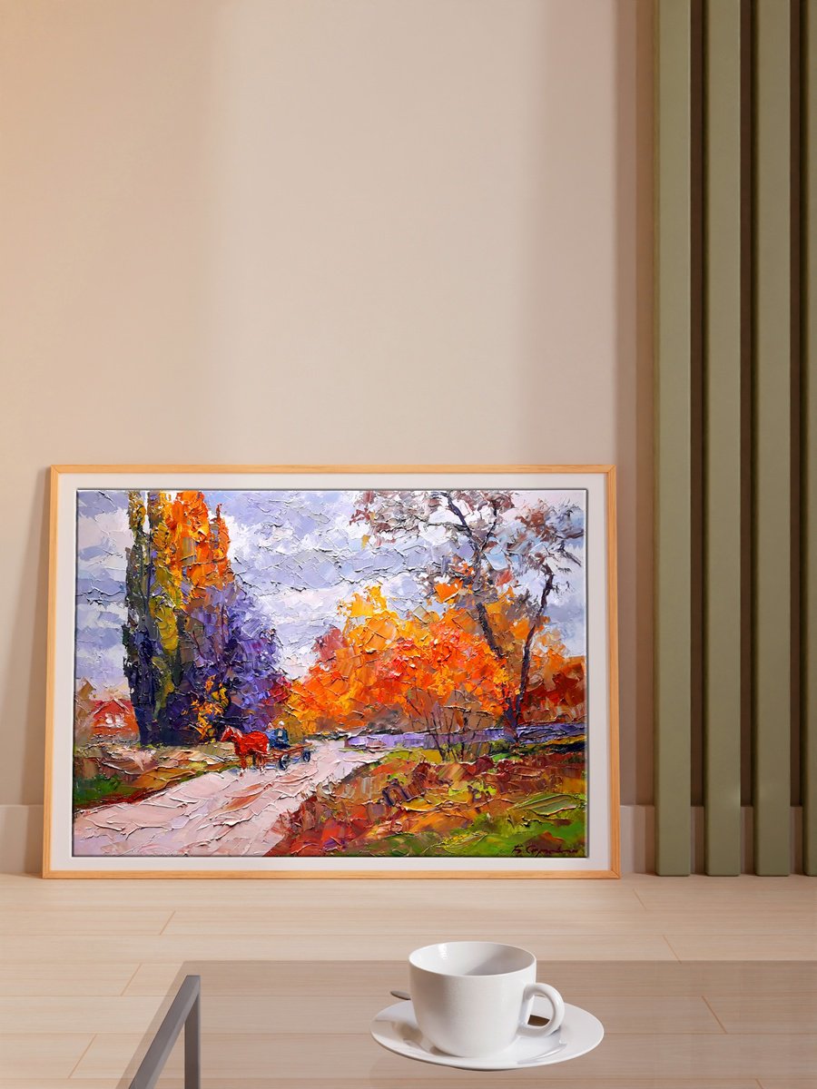 Oil painting Autumn in Ternopol Serdyuk retailer Boris Petrovich original picture painter