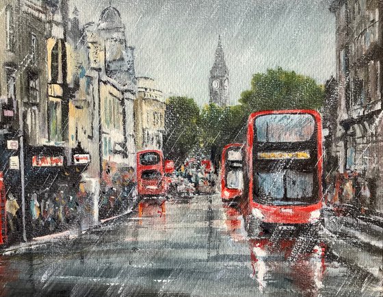 London in the rain