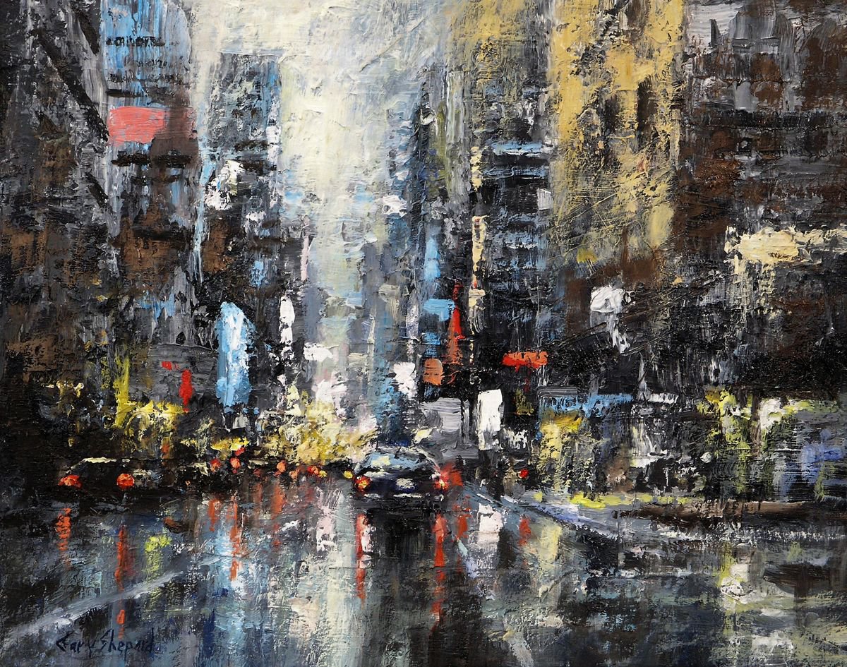 Rainy day in the city by Gary Shepard