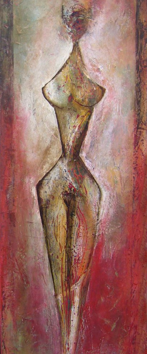 Figure with red - figura con rojo by Doris Duschelbauer