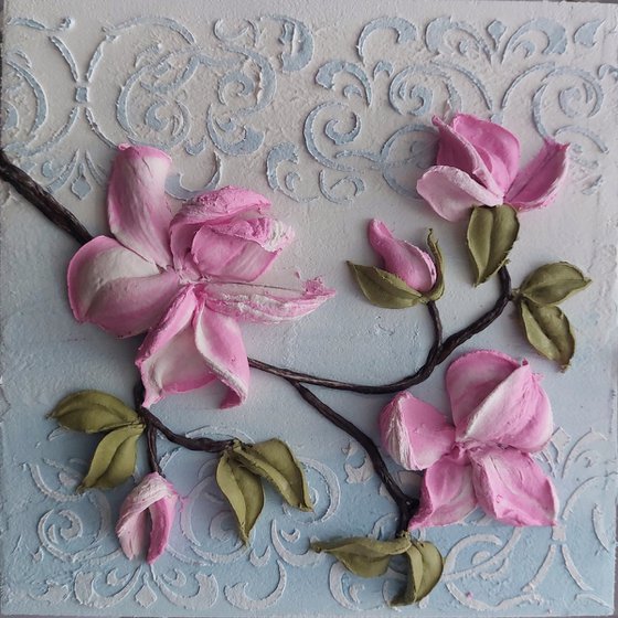 Sculpture painting magnolia