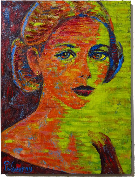 Original Oil Painting Woman