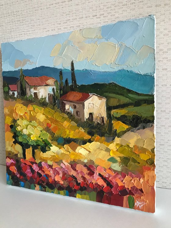 Provence landscape 22x22cm