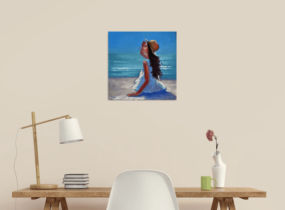 Summer, sea, beach, girl