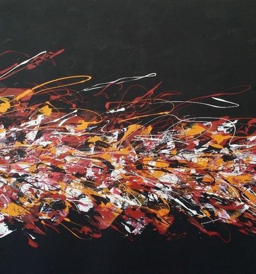 Modern Abstract acrylic on canvas by M.Y. by Max Yaskin