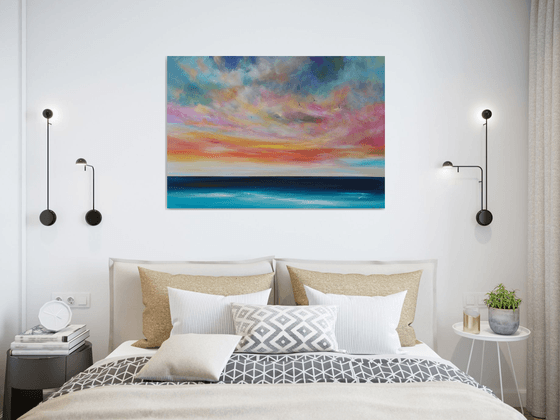 "The Symphony of Now" - Cornish Seascape, Art, Skyscape