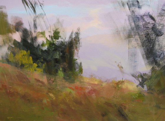 Oil Landscape Painting " Airy Sky " ( 438l15 )