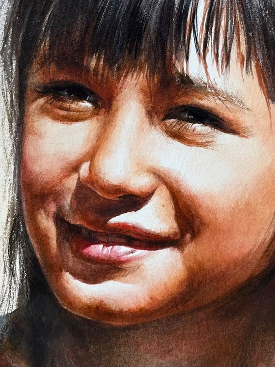 Sunlit Joy: A Portrait of Traditional Charm