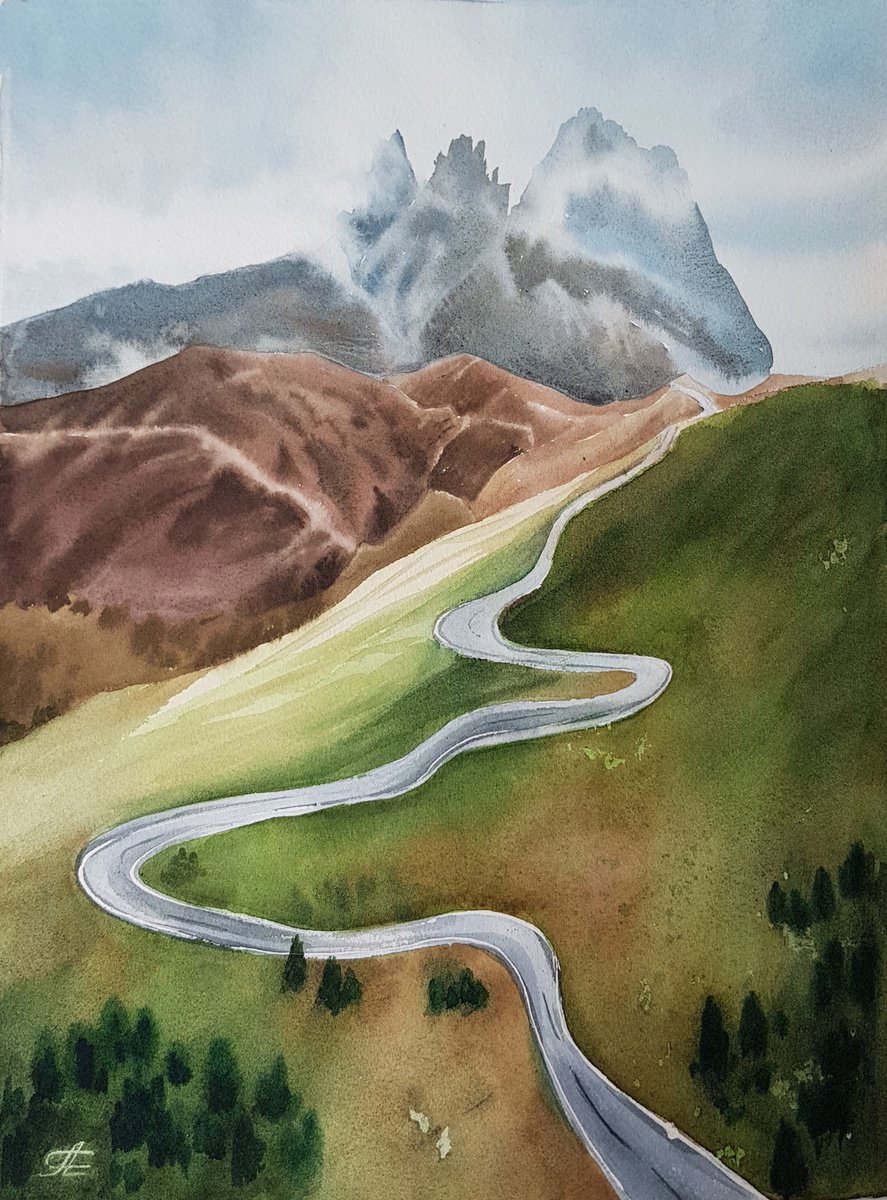 Road in the mountains by Svetlana Lileeva