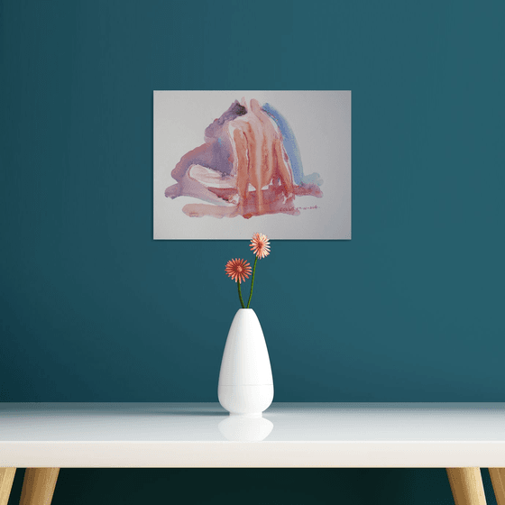 Seated male nude
