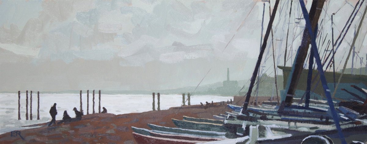 Brighton Sailboats in Silver Light by Elliot Roworth