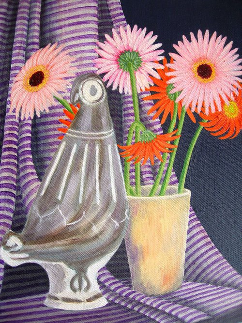 Still life with Gerberas by Ruth Cowell