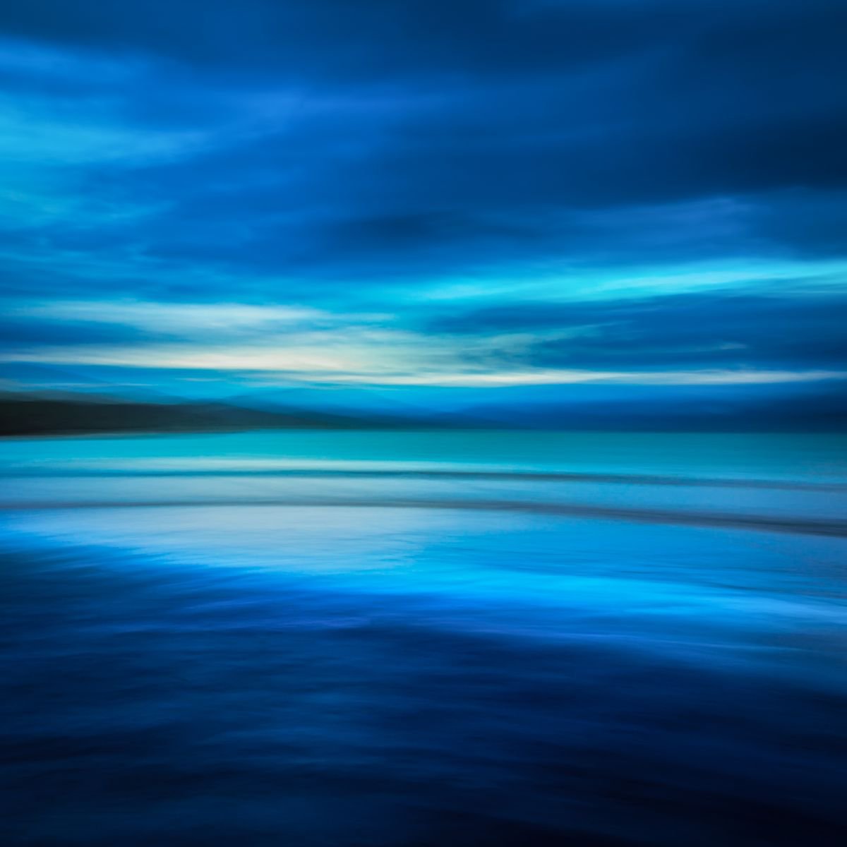 Infinitely Blue, Isle of Harris - Extra large beach abstract by Lynne Douglas