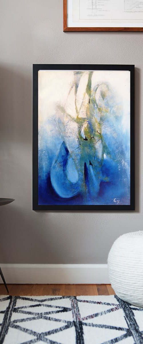 Morning flower - original painting - 50 x 70 cm ( 20' x 27 ') by Carlo Toma