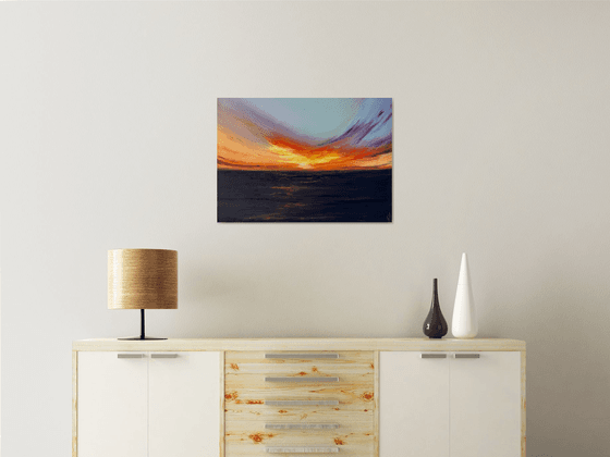 Sunset over the ocean