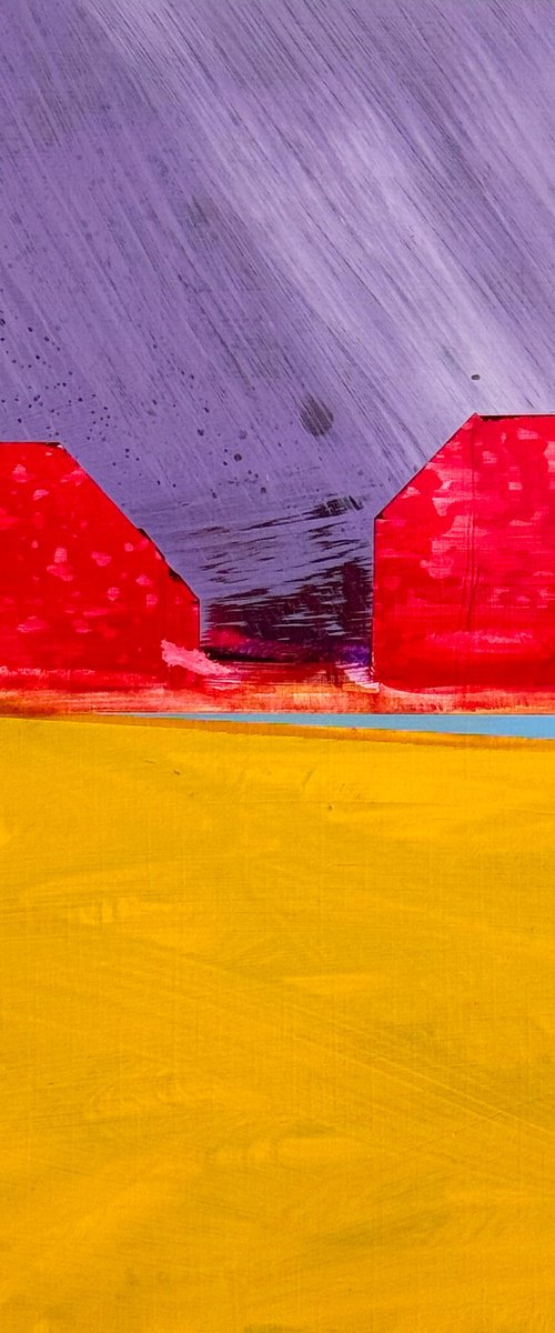 Two Red Barns by Katrin Roth