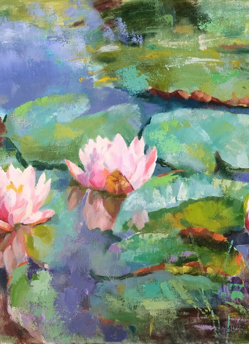 Water lilies 70 *40 by Svitlana Druzhko