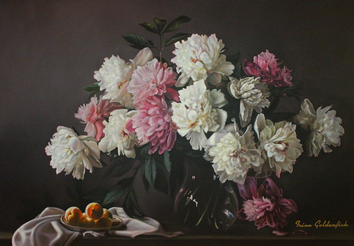 Photorealistic Still Life Oil Painting By Irinagoldenfish, 51 X 35, Breath Of Spring, Original Artwork