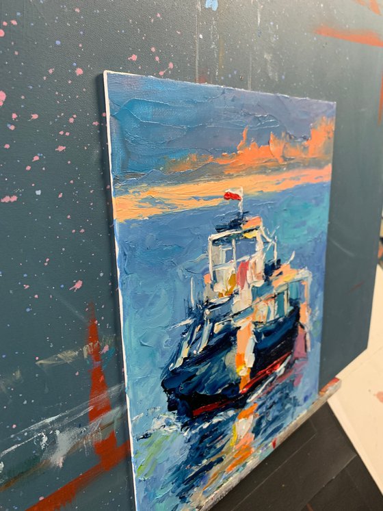 Sail boat. Yacht.